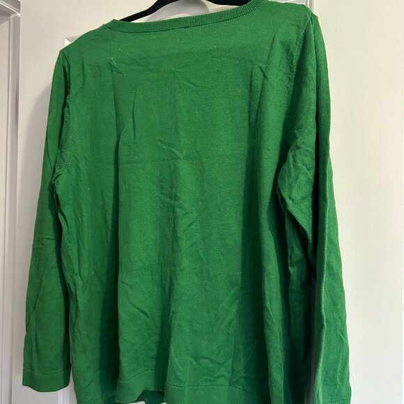 Talbots Kelly Green Reindeer Sweater - Size 2x - Picture 4 of 4